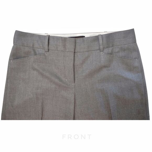 BCBG Gray Tailored Trousers Size 8 Career Dressy Low Waist Classic Work Pants - Picture 2 of 12